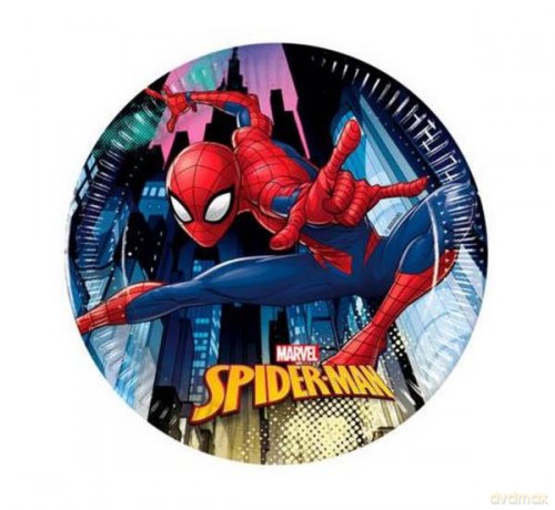 Talerzyki papierowe "Spiderman Team Up", 20 cm 8szt