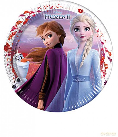 Talerzyki papierowe Frozen 2, next generation, 23 cm, 8 szt. (plastik-free)