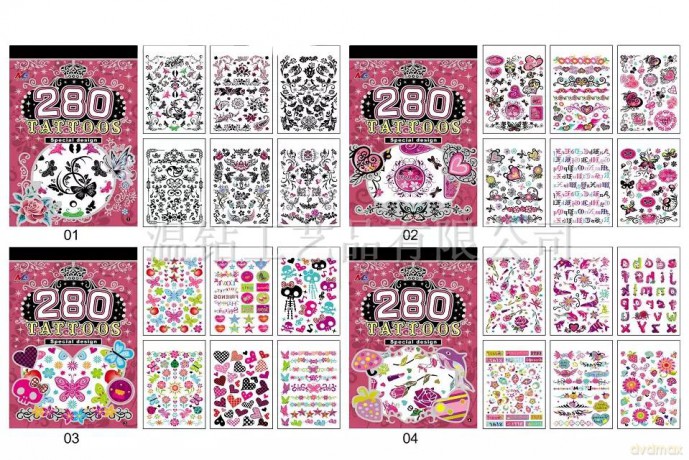 Tatuaże zestaw tatuaż Z6448 mix
