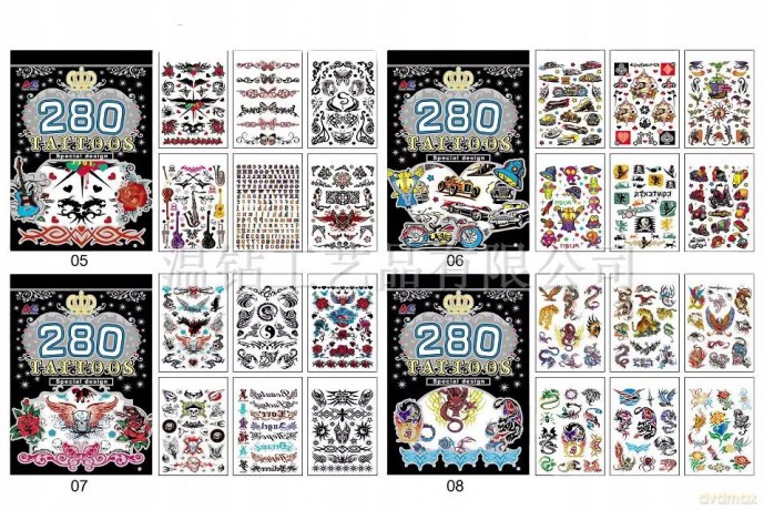 Tatuaże zestaw tatuaż Z6448 mix