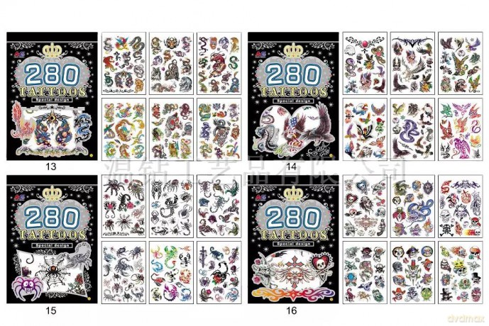 Tatuaże zestaw tatuaż Z6448 mix