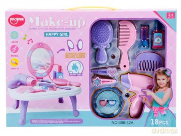 Toaletka z akcesoriami baterie i oświetlenie+akcesoria 459722