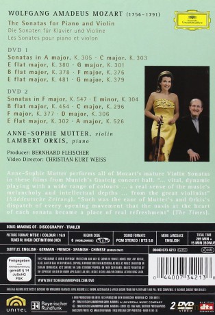 Anne Sophie Mutter: Mozart:Sonaten [2DVD]