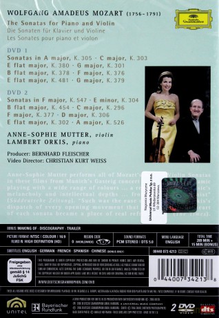 Anne Sophie Mutter: Mozart:Sonaten [2DVD]