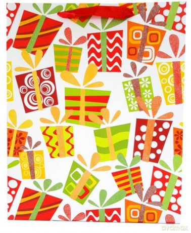 Torebka prezentowa "prezenty" 1340A 31x42x12 cm,