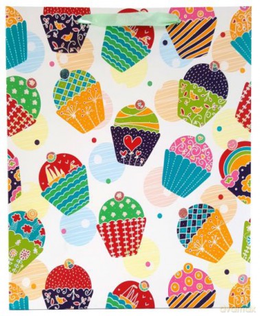 Torebka prezentowa babeczki 1363B 26x32x12 cm,