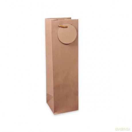 Torebka prezentowa butelka szara eco 36x10,5x10,5 TRB 39-4