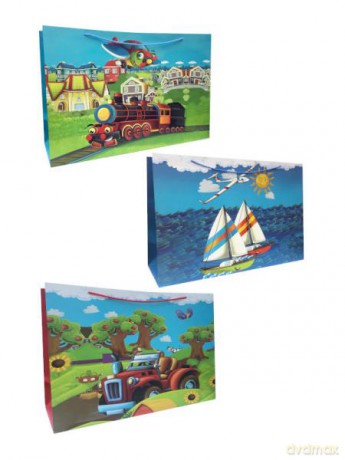 Torebka prezentowa chłopięca JP9185H SD20 60x40x20 cm szerokie dno