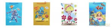 Torebka prezentowa dziecięca 5210A SD20 30x42x25 cm szerokie dno mix