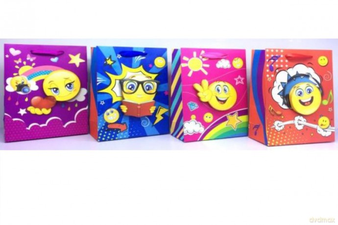 Torebka prezentowa emotki 3D 8954C 17,5x23,5x8 cm,