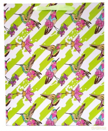 Torebka prezentowa flamingi 1295B 26x32x12 cm,