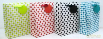 Torebka prezentowa kropki pastel 8876A 31x42x12 cm,
