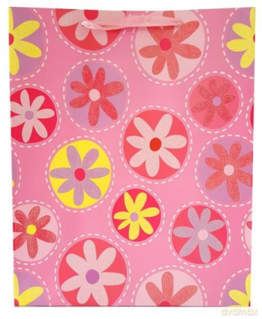 Torebka prezentowa kwiatki 1501B 23x32x12 cm,
