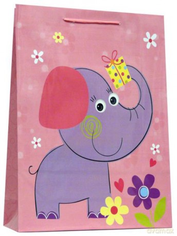 Torebka prezentowa laminowana Zwierzątka 012A 32x44x11 cm, mix
