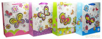 Torebka prezentowa motylki 8917B 26x32x10 cm,