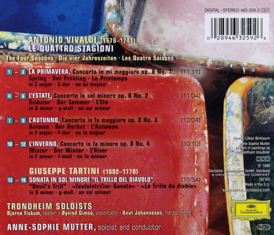 Anne Sophie Mutter: Vivaldi: Four Seasons [CD]