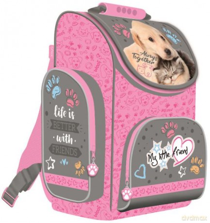 Tornister szkolny My Little Friend - Kot/Pies