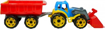 Traktor spychacz z przyczepą 3688 TechnoK mix