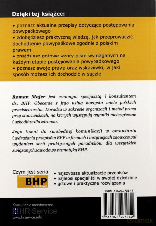 Vademecum Bhp W Praktyce Wypadki Nie Tylko Pracownicze - Roman Majer [KSIĄŻKA]