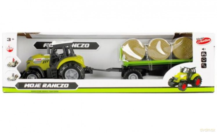 Traktor z akcesoriami przyczepa z belami siana Moje Ranczo 487487