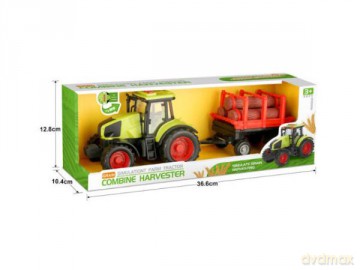Traktor z drewnem 33 cm światło, dźwięk BA1708