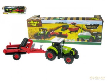 Traktor z przyczepą światło i dźwięk z napędem 35 cm 550-5E