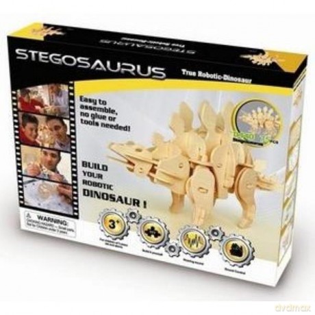 Ukł.drewn. Stegosaurus z głosem chodzący [KLOCKI]
