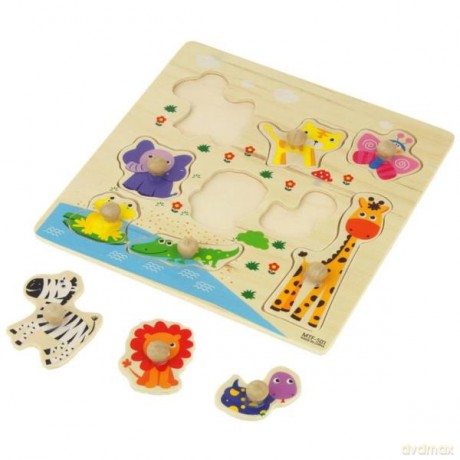 Układanka drewniana 9el. Żyrafa [PUZZLE]