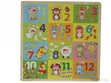 Układanka drewniana cyferki 542921 [PUZZLE]