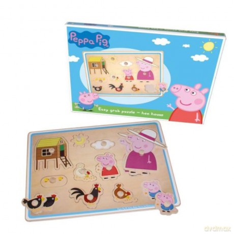 Układanka drewniana Farma Świnka Peppa 29.5x20.50x1.5 cm [PUZZLE]