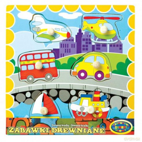 Układanka drewniana pojazdy. 001936 [PUZZLE]