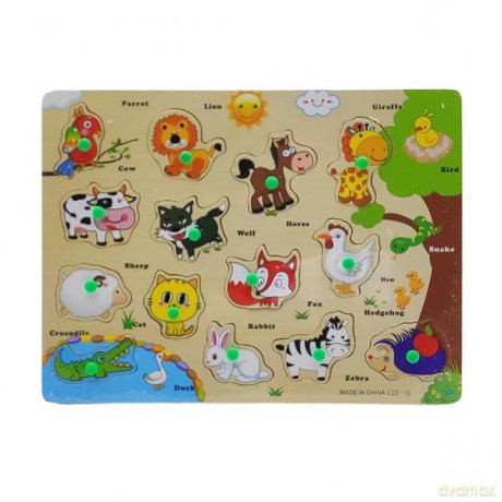 Układanka drewniana Zwierzęta 6955851 [PUZZLE]