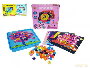 Układanka mozaika guzikowa 55el. 3 rodzaje HC-128C-01 mix [PUZZLE]