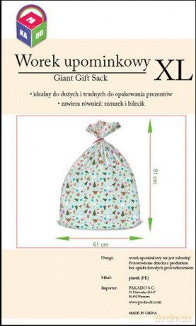 Worek upominkowy Christmas XL PAKADO