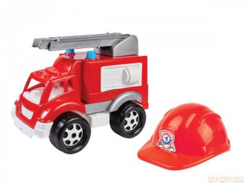 Wóz Strażacki + kask Maluch-Strażak TechnoK 3978