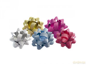 Wstążka rozeta MFP brokat 0,5/3 cm mix kolorów0