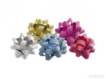 Wstążka rozeta MFP brokat 1/5 cm mix kolorów0