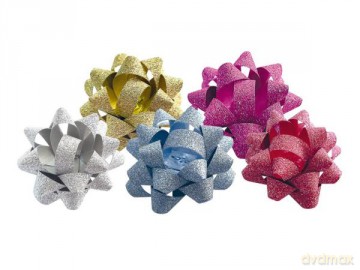 Wstążka rozeta MFP brokat 2/11 cm mix kolorów0