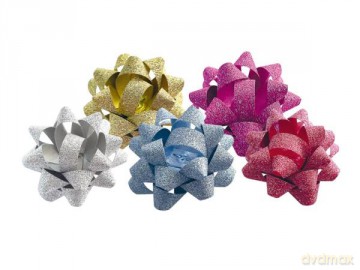 Wstążka rozeta MFP brokat 2/8 cm mix kolorów0