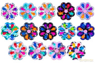 Zabawka sensoryczna antystresowa POP IT Spiner mozaika 8 ramion mix kolorów 1005346
