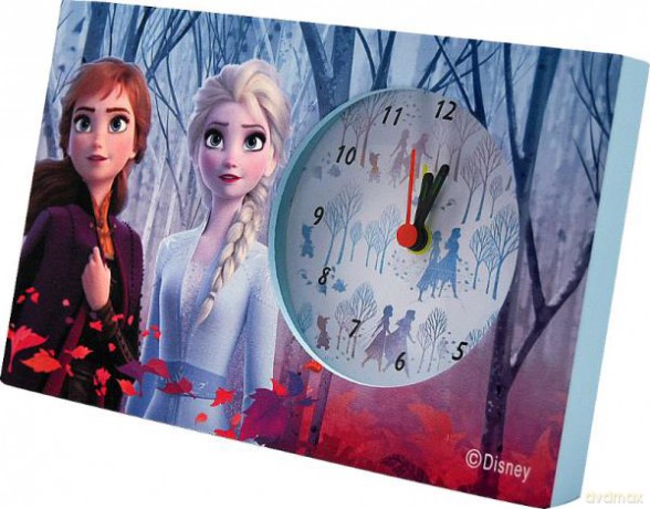 Zegar drewniany skarbonka, 20,1x4,7x12,6 cm Frozen 2. Kraina Lodu WD20884 Kids Euroswan
