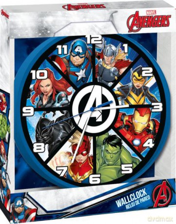 Zegar ścienny 25 cm Avengers MV15790 Kids Euroswan