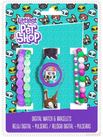 Zegarek cyfrowy 4 bransoletki Little Pet Shop 17013 Kids Euroswan