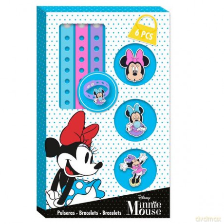 Zestaw 3 bransoletek z zawieszkami 6el Minnie Mouse WD21599 Kids Euroswan bransoletki