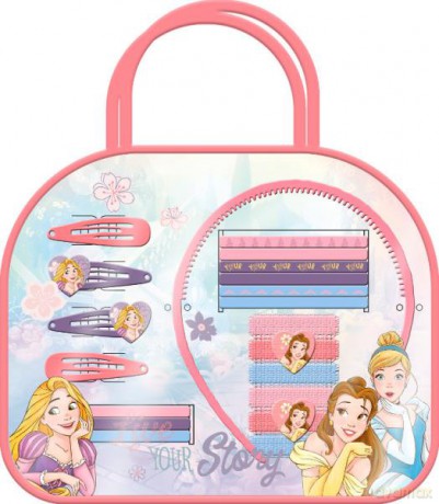 Zestaw akcesoriów do włosów 20 el. w torebce Księżniczki. Princess WD21643 Kids Euroswan
