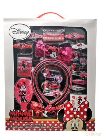 Zestaw akcesoriów do włosów, szczotka, 34el. Minnie WD21506 Kids Euroswan