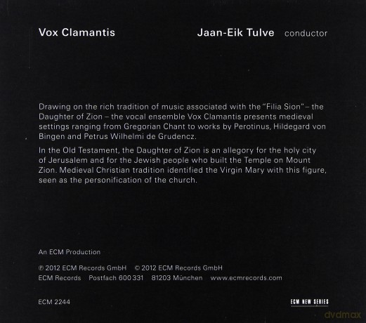 Vox Clamantis: Filia Sion [CD]