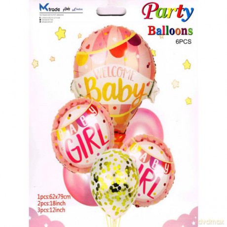 Zestaw balonów Baby Boy/Girl, 30-79 cm, 6 szt. BCS-402