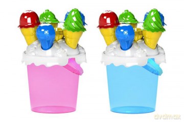 Zestaw do piasku transparentny Lody 009017 mix