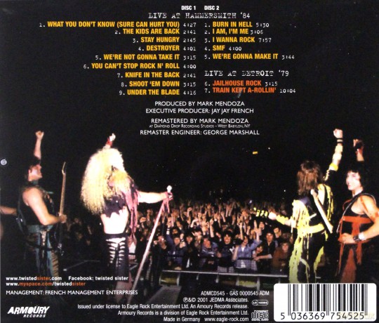 Twisted Sister: Live At Hammersmith [2CD]